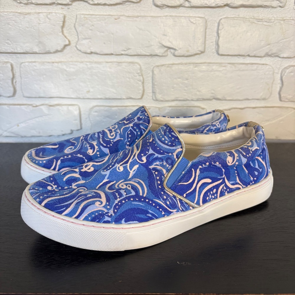 Lilly Pulitzer Julie Canvas Slip On Sneaker Women's Size 7